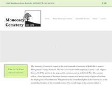 Tablet Screenshot of monocacycemetery.com